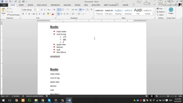 Ms Word Tutorial - Word 2013 - How to Create Bullets in Microsoft Word 2013 in Urdu and Hindi смотреть онлайн