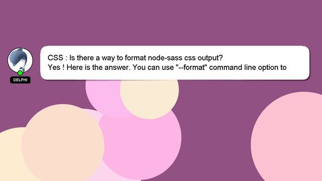 CSS : Is there a way to format node-sass css output? смотреть онлайн