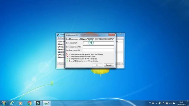 Desbloqueando O Certificado Digital