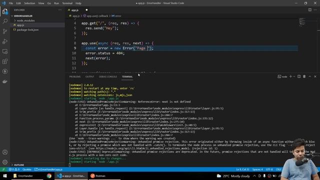 Nodejs - Express Handling Errors | Complete Nodejs Tutorial #part23 смотреть онлайн