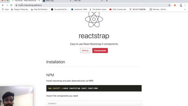 Reactstrap 01 Bootstrap-How to install and setup and benefits with button example in hindi смотреть онлайн
