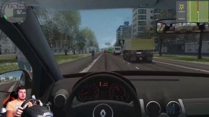 БЕШЕНЫЙ ТАКСИСТ НА НОВОМ РЕНО ЕДЕТ ПО КАЙФУ - ПАССАЖИРЫ ДОВОЛЬНЫ CITY CAR DRIVING