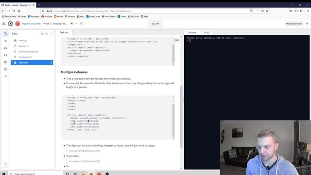 Reading Files (Higher Computing) - Python Week 2 смотреть онлайн