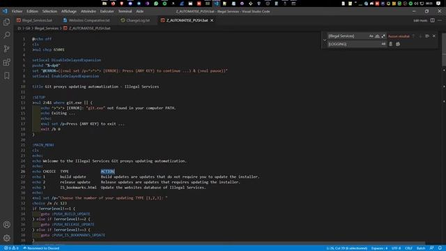 Developping Illegal Services git pushing automatisation. смотреть онлайн