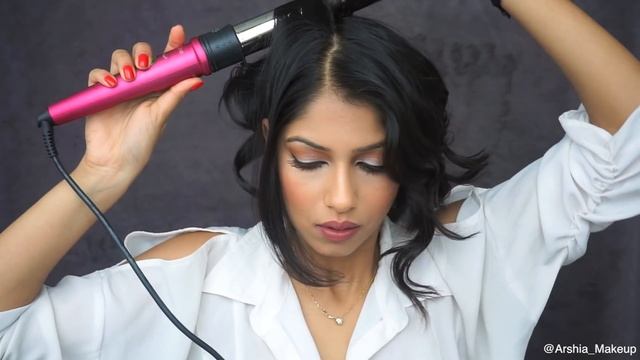 Soft Voluminous Curls for Medium Length Hair! Valentine's Day Hair Tutorial! смотреть онлайн