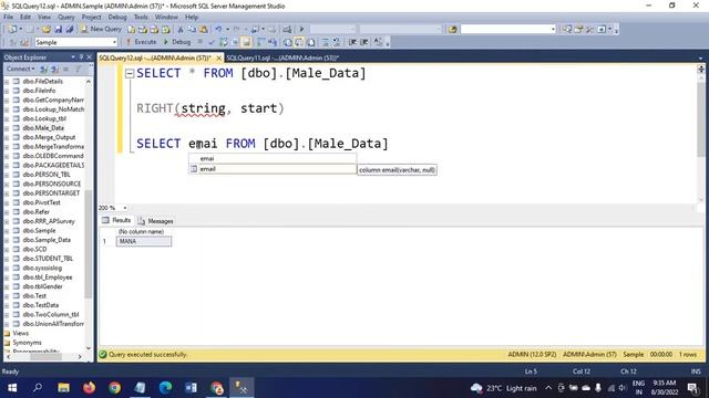 SQL SERVER||Extracting Domain and User Name from email смотреть онлайн