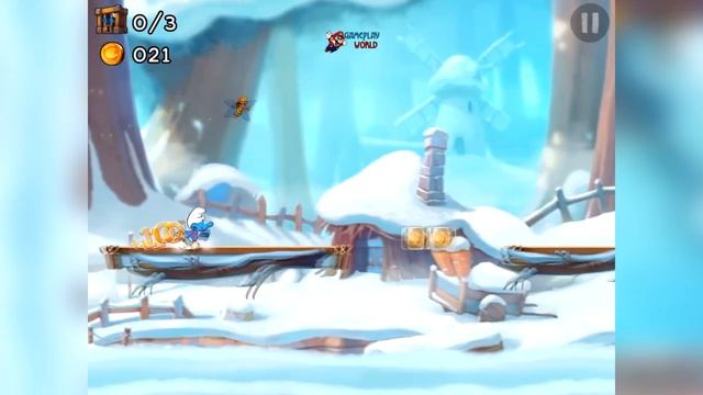 SMURFS EPIC RUN - Secret Key - Level Stage 16 and 17 - Ipad Gameplay смотреть онлайн