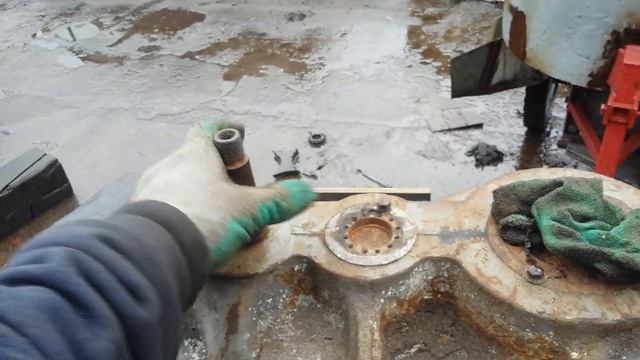 Принудительный бетоносмеситель.установка редуктора. смотреть онлайн
