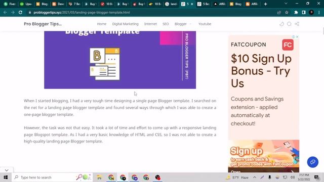 CREATE A FREE LANDING PAGE 2022 (For Lifetime Use) BLOGGER TEMPLATE