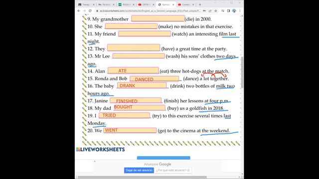 SIMPLE PAST AFFIRMATIVE MODE REGULAR AND IRREGULAR VERBS PARTT 2 смотреть онлайн