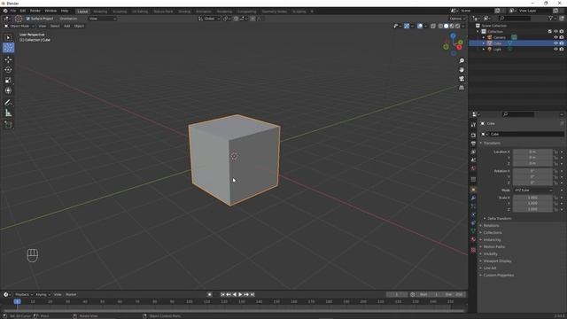Как вернуть 3D курсор в центр координат и как скрыть 3D курсор в Blender смотреть онлайн
