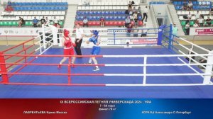 66 финал 70 кг ЛАВРЕНТЬЕВА Ирина Москва ХОРКУШ Александра С-Петербург