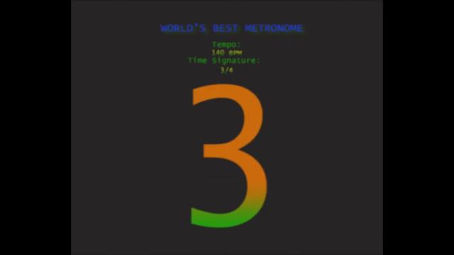 WORLD'S BEST METRONOME ! 140 BPM in 3/4 Time, With Visual! смотреть онлайн