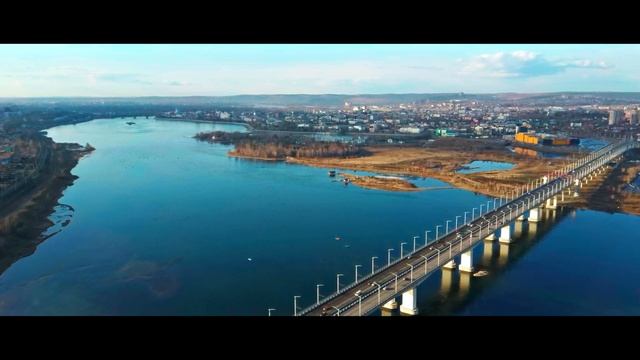 Вечерний полет над Иркутском. Из Академгородка к стадиону Труд. смотреть онлайн