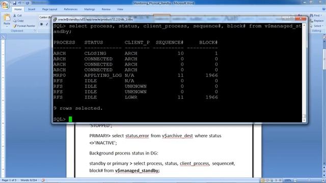 Data Guard - Physical Standby Dataguard Monitoring смотреть онлайн