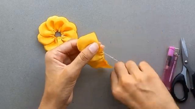 How To Make Fabric Flower | How to make an adorable fabric rose flower ~ in just 8 minutes! смотреть онлайн