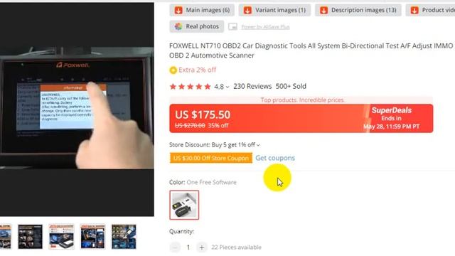 FOXWELL NT710 OBD2 Car Diagnostic Tools OBD 2 Automotive Scanner New смотреть онлайн
