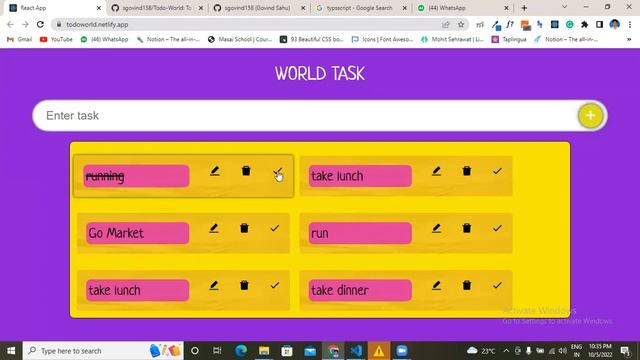 Todo App using React and TypeScript смотреть онлайн