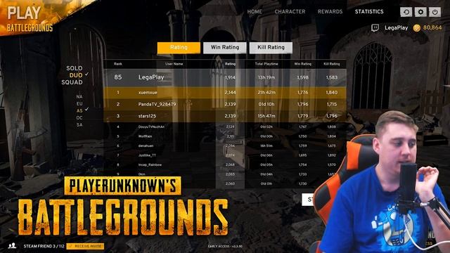 АЗИЯ ИЛИ ЕВРОПА! 84 МЕСТО В РЕЙТИНГЕ PLAYERUNKNOWN'S BATTLEGROUNDS смотреть онлайн