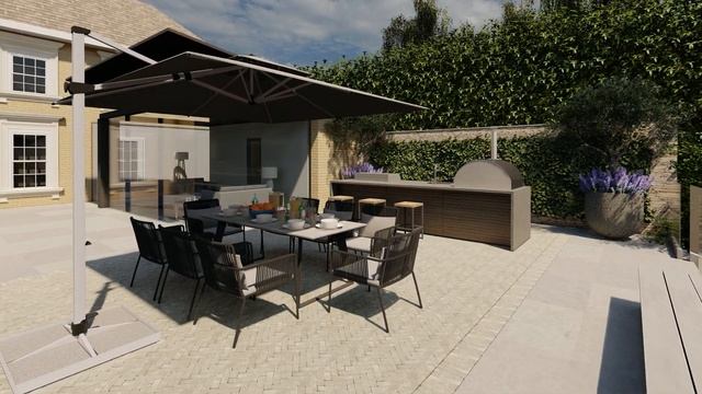 Contemporary Large Garden Design 3D Animation | FULL HD смотреть онлайн