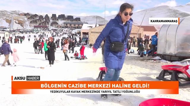 Yedikuyular Kayak Merkezinde Yarıyıl Tatili Yoğunluğu смотреть онлайн