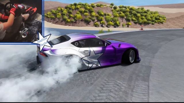 Drifting Kalahari with 800bhp Supra | Assetto Corsa in VR | PC gameplay /w 900° wheel смотреть онлайн