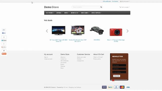 CS-Cart 4 - AddThis Integration - Basic usage / other pages смотреть онлайн