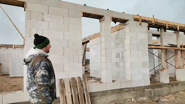 Армопояс. КДБС кабель для прогрева бетона. Заливаем краном с помощью купола. смотреть онлайн