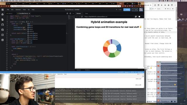Building a CodeSandbox example of advanced animation for my React DataViz workshop смотреть онлайн