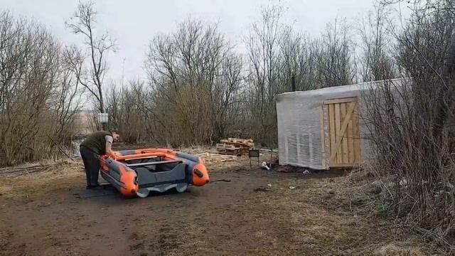 Весна 2020. Лодка Риф Скат 370. Дом из стрейча. Сезон путешествий открыт. смотреть онлайн