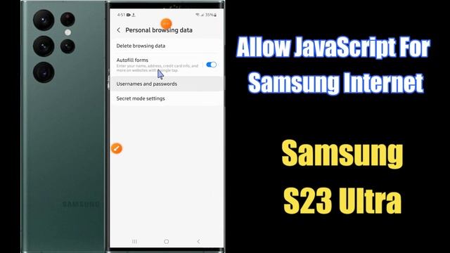 How to Enable/Disable Allow JavaScript For Samsung Internet Samsung Galaxy S23 Ultra смотреть онлайн