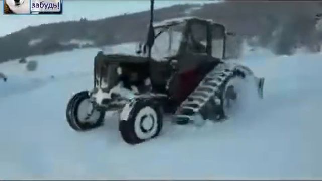 САМОДЕЛЬНЫЕ ГУСЕНИЦЫ В СНЕГУ Прет нереально смотреть онлайн