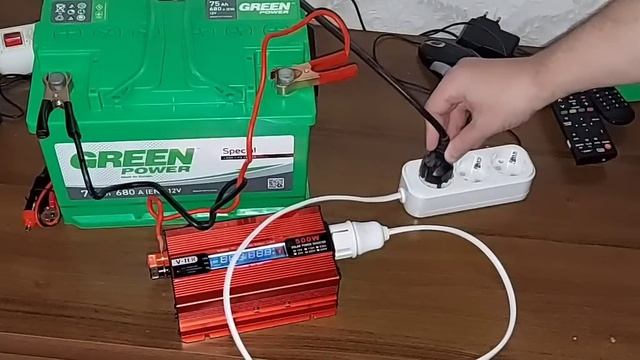 Инвертор 12 вольт 220 не подключать телевизор!