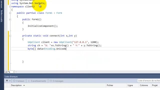 UDP [client/server] application [recieve the mouse position on the server][C#] смотреть онлайн