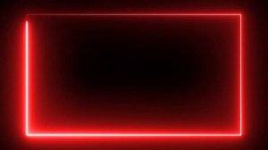 Футаж - Красная Неоновая Рамка ¦ Фон для монтажа ¦ Red Neon Frame