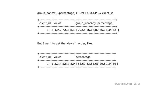 MySQL : GROUP_CONCAT ORDER BY смотреть онлайн