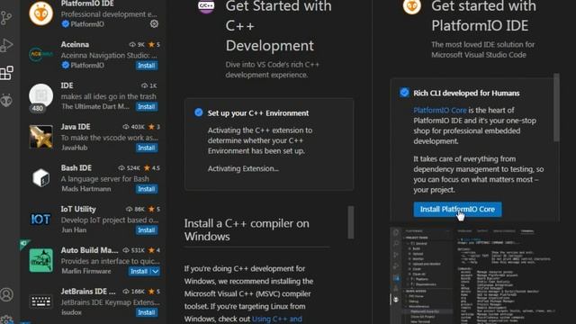 install Software VScode + Platformio-ide and Compile Src C-file to Hex смотреть онлайн