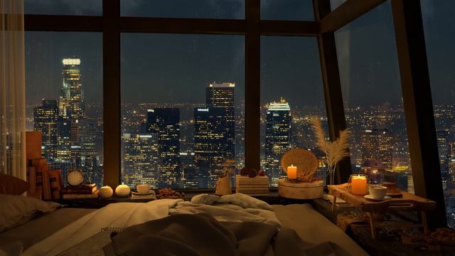4K Cozy Bedroom in Los Angeles with Smooth Piano Jazz Music for Relaxing, Chilling смотреть онлайн