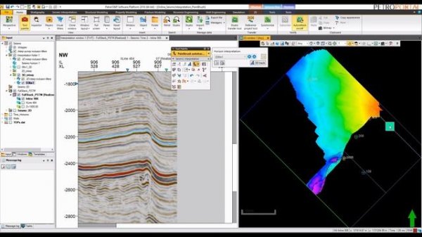 Корреляция горизонтов в Petrel. Инструмент Paintbrush.