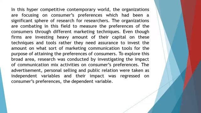To Check the Effect of Advertising, Personal Selling and Public Relations on Consumer Preferences, смотреть онлайн