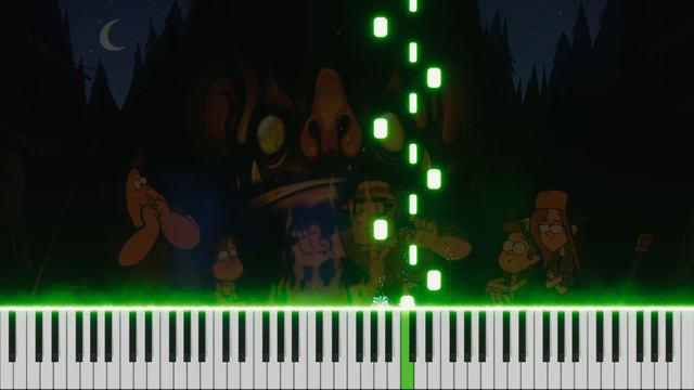 Gravity Falls Opening Theme - Brad Breeck - Piano смотреть онлайн