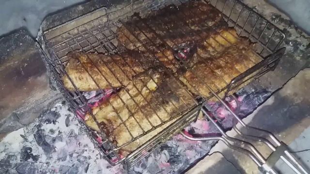 Запекаю африканского сома на углях смотреть онлайн