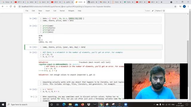 Technique:Unpacking a Sequence into Separate Variables in Python -Arun смотреть онлайн