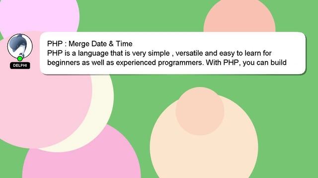 PHP : Merge Date & Time смотреть онлайн