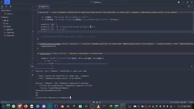 Freestyle :--: Codewars (6 kyu) :--: Replace w/ Alphabet Position (Rust) смотреть онлайн