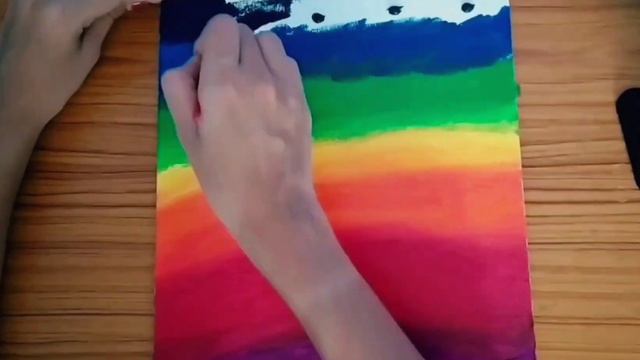 Canvas painting for beginners | aesthetic view painting | acrylic painting смотреть онлайн