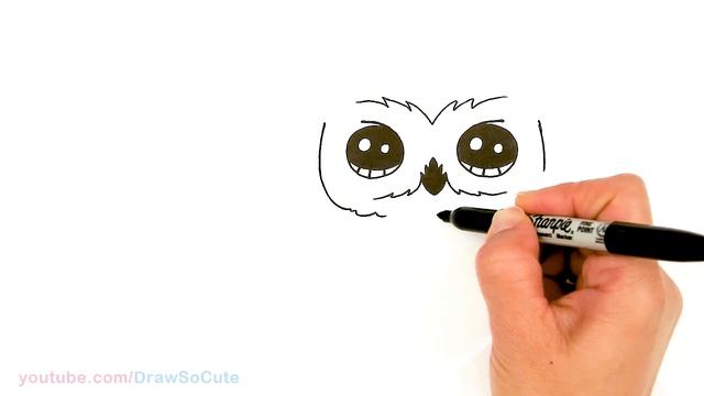 How to Draw Snowy Owl Hedwig | Harry Potter смотреть онлайн