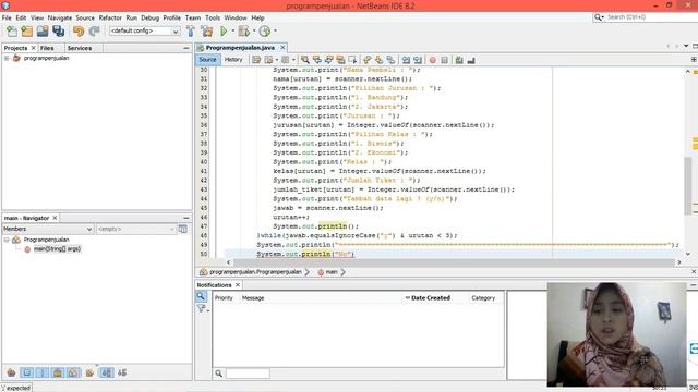 Tutorial Java Pemula 06 : Penggunaan Fungsi Array dalam Aplikasi Penjualan Tiket смотреть онлайн
