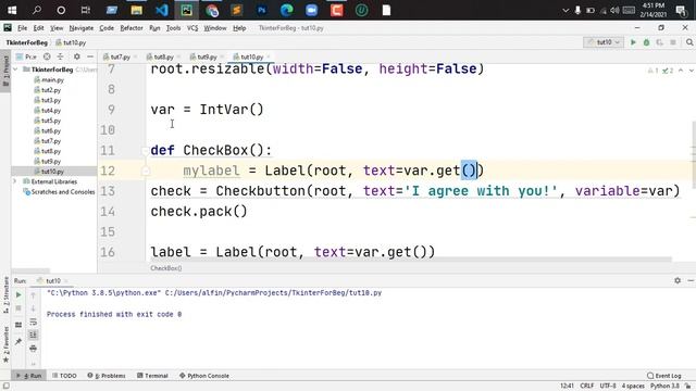 Checkbox widget in tkinter | Bangla tutorials | GUI programming смотреть онлайн