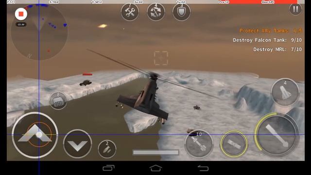 GUNSHIP BATTLE. Destroying tanks and MRL. смотреть онлайн